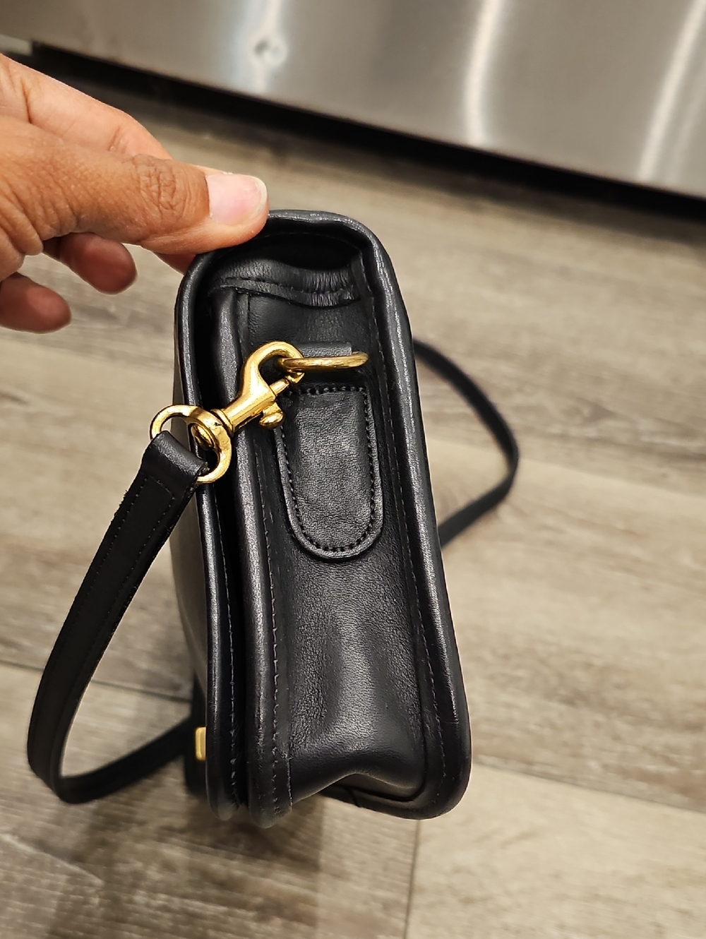 [Brand NEW] COACH Y2K Vintage Black Leather Legacy Crossbody Pocket Purse NWOT - Picture 6 of 8
